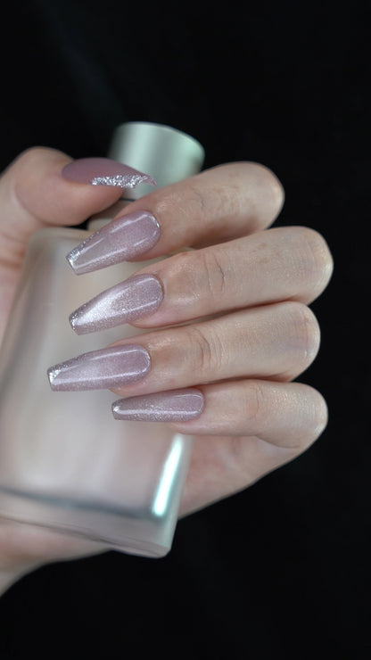 Shimmering Mauve Cat Eye